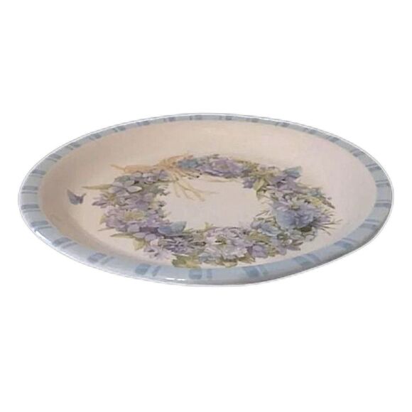 Marjolein Bastin Natures Sketchbook Plate LARGE Hallmark Butterfly Flower Wreath - Picture 5 of 13